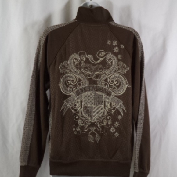 Billabong Womens Brown Embroidered Warm Up Jacket - Picture 1 of 8